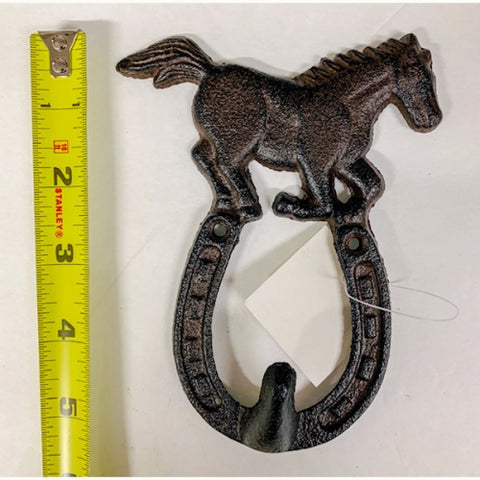 Cast Iron Horse Horseshoe Hook