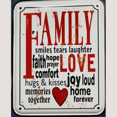 Family Metal Sign