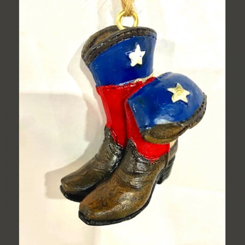 Texas Double Boot Ornament