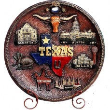 Texas Plate with Cities