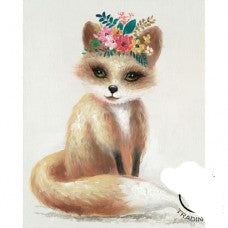 Fox with Flower Canvas