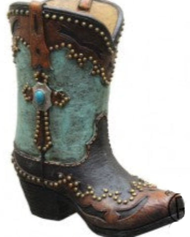 Turquoise Boot Planter