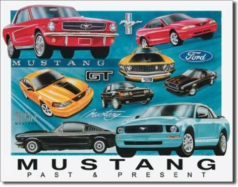 1272 Ford Mustang Chronology Tin Sign