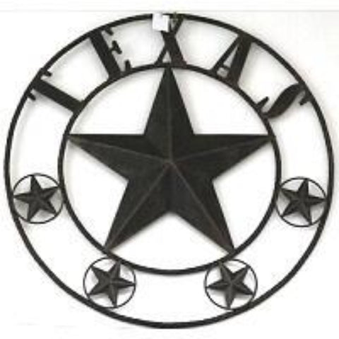 31" Metal Texas Star Double Ring