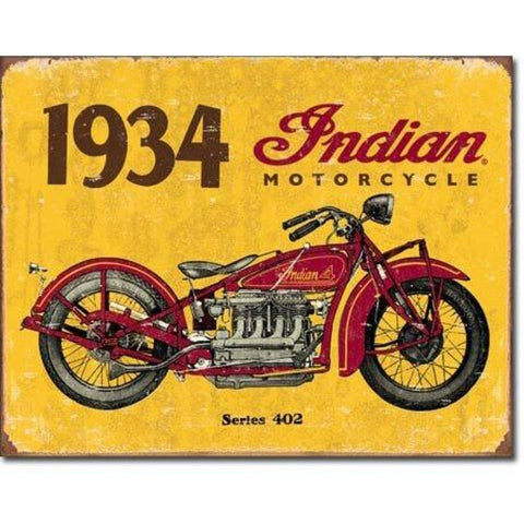 1929 Indian Tin Sign
