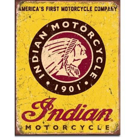1934 Indian Motorcycle Since 1901 Tin Sign