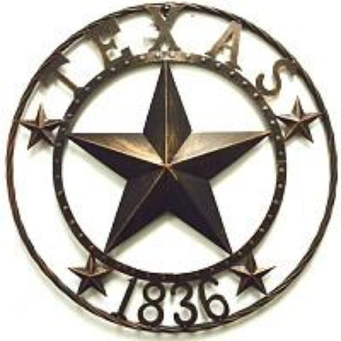 24" Texas 1836 with Star in Rope