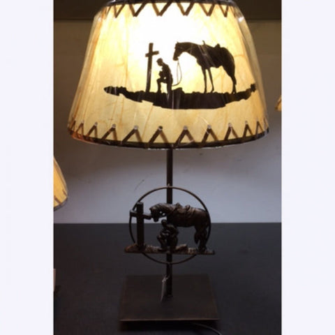 Praying Cowboy Lamp ~Shade Not Included~