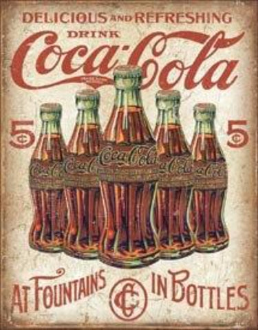 2091 Coca Cola Bottles Tin Sign