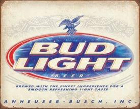 2184 Bud Light Retro Tin Sign