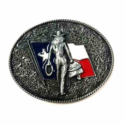 Texas Metal Cowgirl Magnet