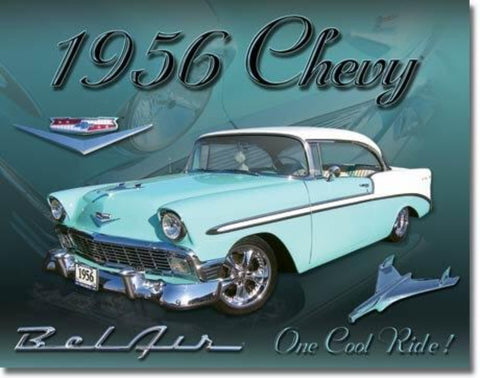 1607 Chevy Bel Air Tin Sign