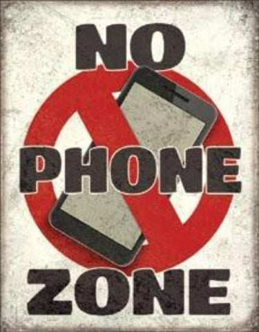 2278 No Phone Zone Tin Sign