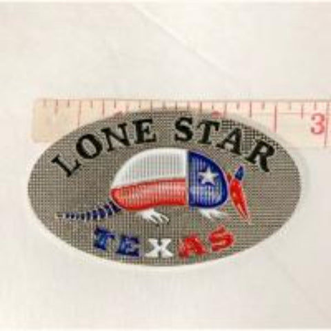 Texas Lone Star with 3D Armadillo Metal Magnet