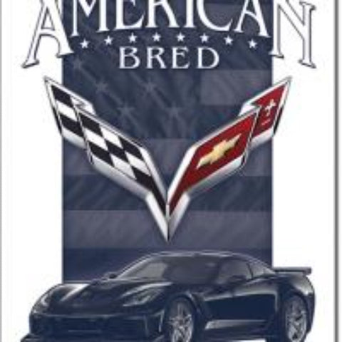 Corvette American Bred Tin Sign