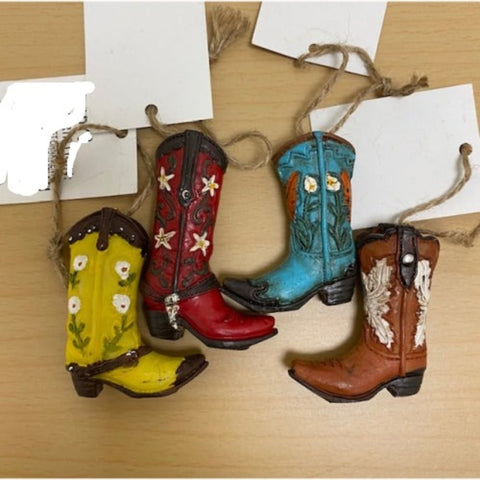 Assorted Boot Ornaments Set of 4