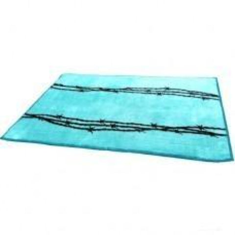 Barbed Wire Turquoise 24x36 Rug