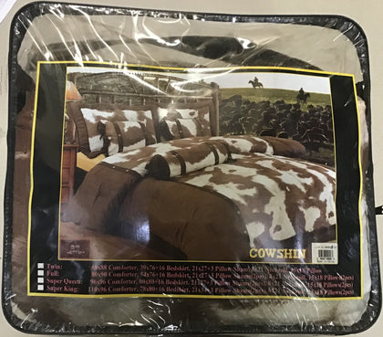 Cow Skin Comforter 7 Piece Set 7 ~ Full Size