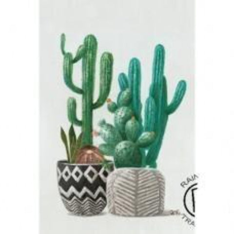 Cactus with Two Pot Canvas