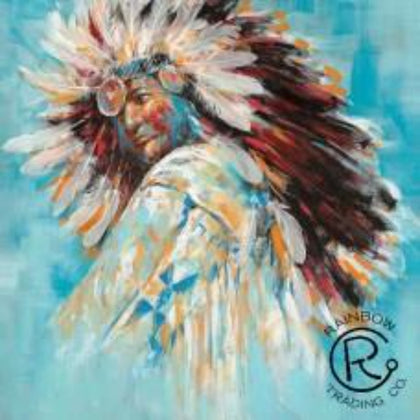 Indian Chief Standing Canvas