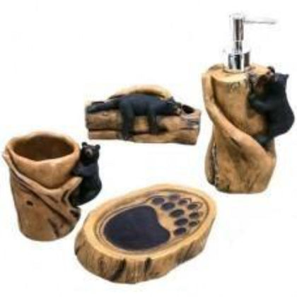 Black Bear 4 Piece Bathroom Set