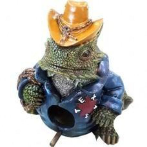 Cowboy Horney Toad Birdhouse