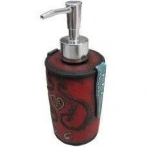 Red  Turquoise Lotion or Soap Pump