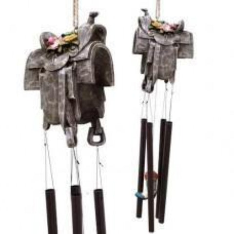 Grey Saddle with Flowers Wind Chime