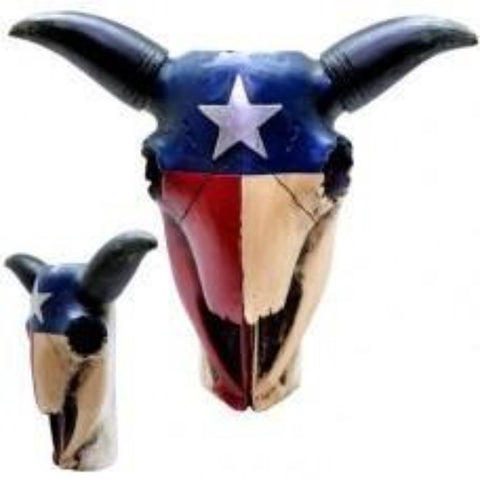 Texas Cow Skull Vase