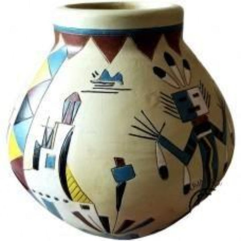 White Southwest Vase