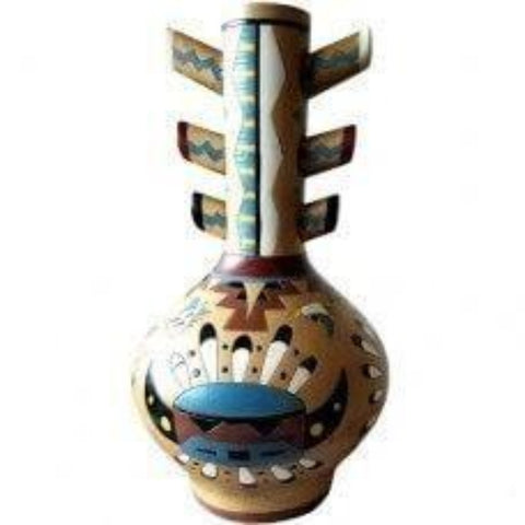 Brown Aztec Table Vase