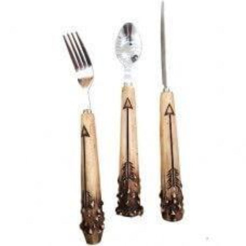 Antler with Arrow 4 Piece Stainless Flatware