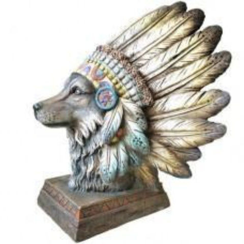 Wolf Chief Bust