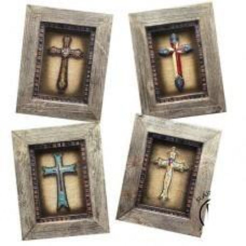 Texas Cross Plaque Set of 4