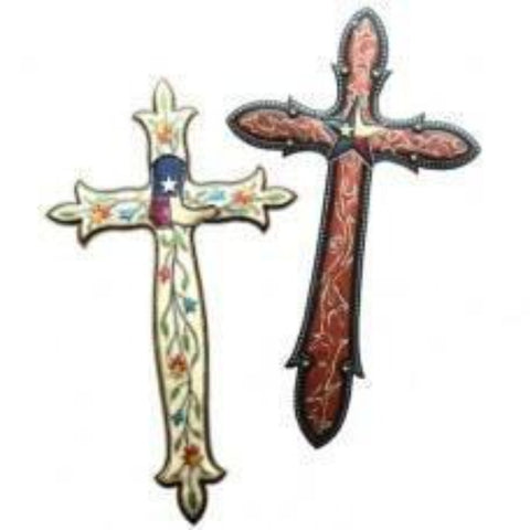 Texas Boot Style 16" Wall Cross Set Of 2