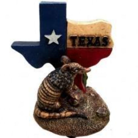 Texas with Armadillo Figurine