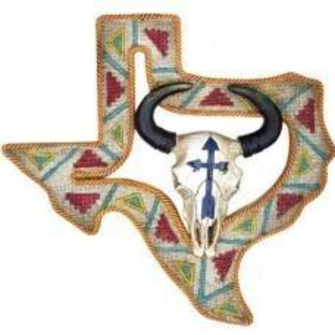 Texas with Skull Wall Plaque