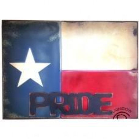 Texas Flag with Pride Plaque
