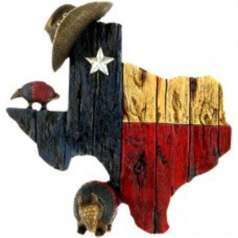 Texas with Armadillo Figurine