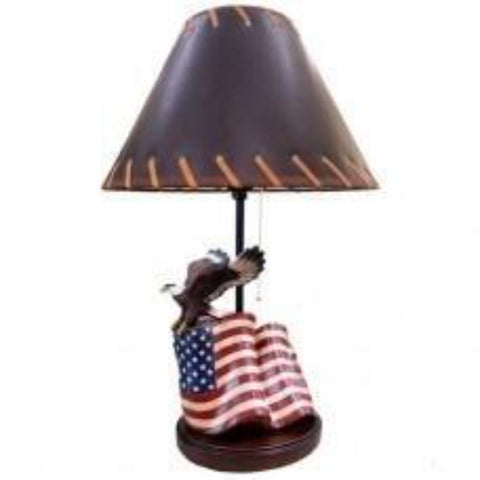 Eagle US Flag Lamp with Shade