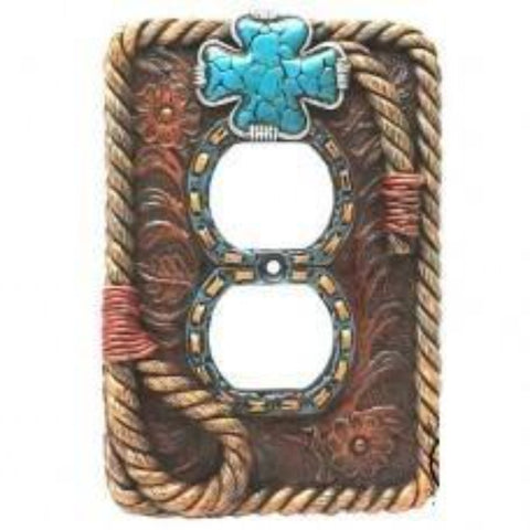 Turquoise Cross Electric Cover Plate