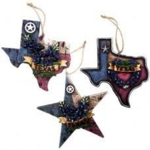 Texas Bluebonnet Ornament 3 Piece Set