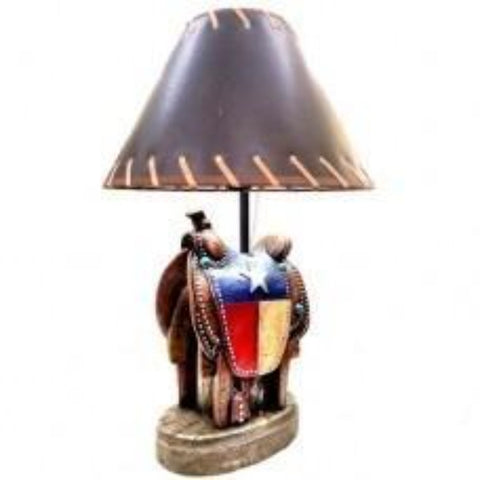 Texas Saddle Lamp with Shade