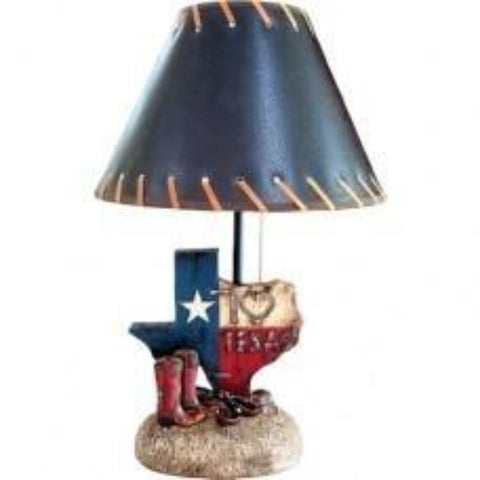 I Love Texas Lamp with Shade