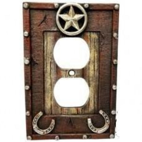 Star with Horseshoe Electric Plate Cover