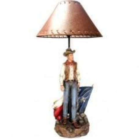 Texas Cowboy Flag Lamp with Shade