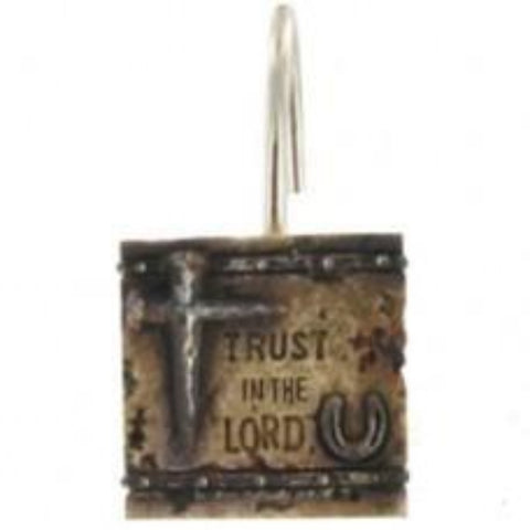 Trust In The Lord 12 Piece Shower Curtain Hooks