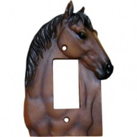 Horse Bust Single Rocker Plate Cover